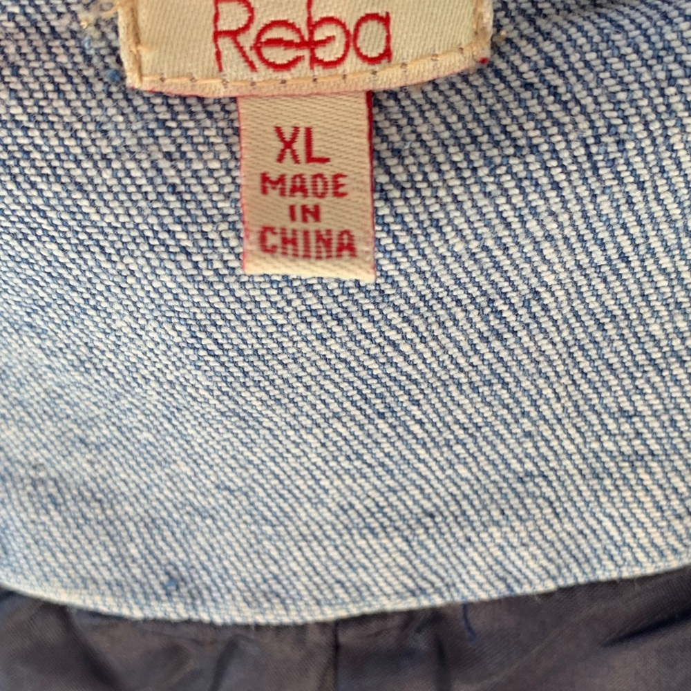 Reba Blue Denim Sleeveless Rodeo Vest - Picture 2 of 5